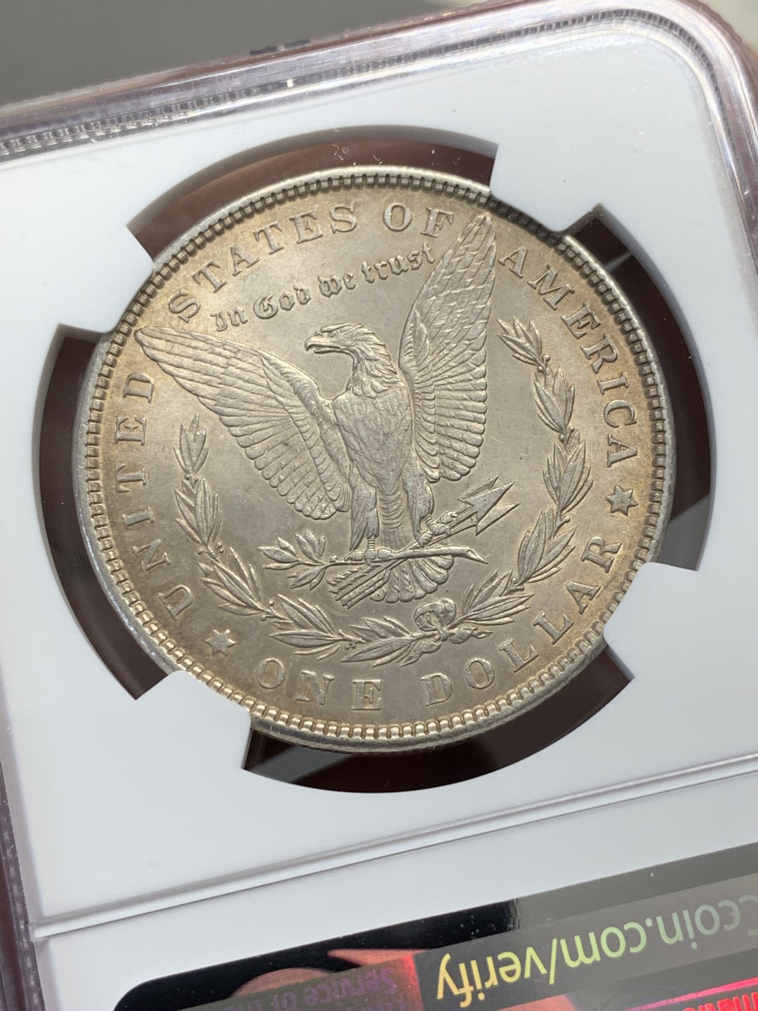 《竞宝斋》第131场-周日，周一连拍 (全场包邮) NGC-MS61 美国1882年 摩根 1元大银币 原光好品