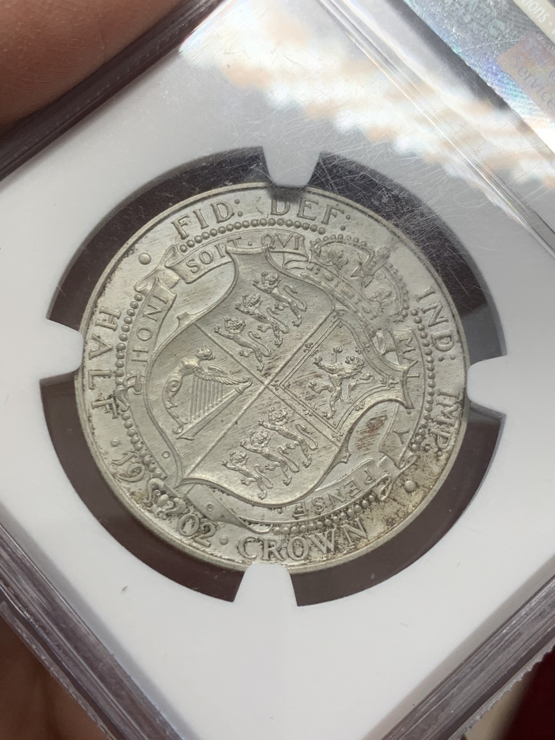 《竞宝斋》第131场-周日，周一连拍 (全场包邮) NGC PF63MATTE 英国1902年爱七精制半克朗银币