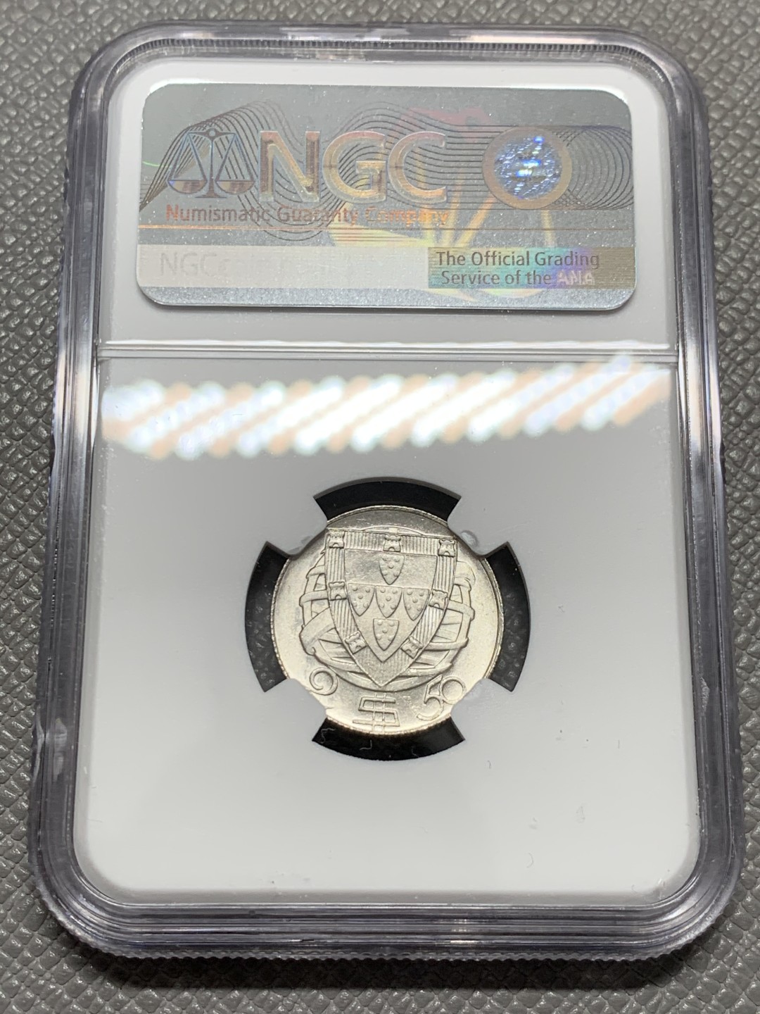 《竞宝斋》第131场-周日，周一连拍 (全场包邮) NGC-MS65 葡萄牙1951年 大帆船2.5埃斯库多 银币 顶级好品