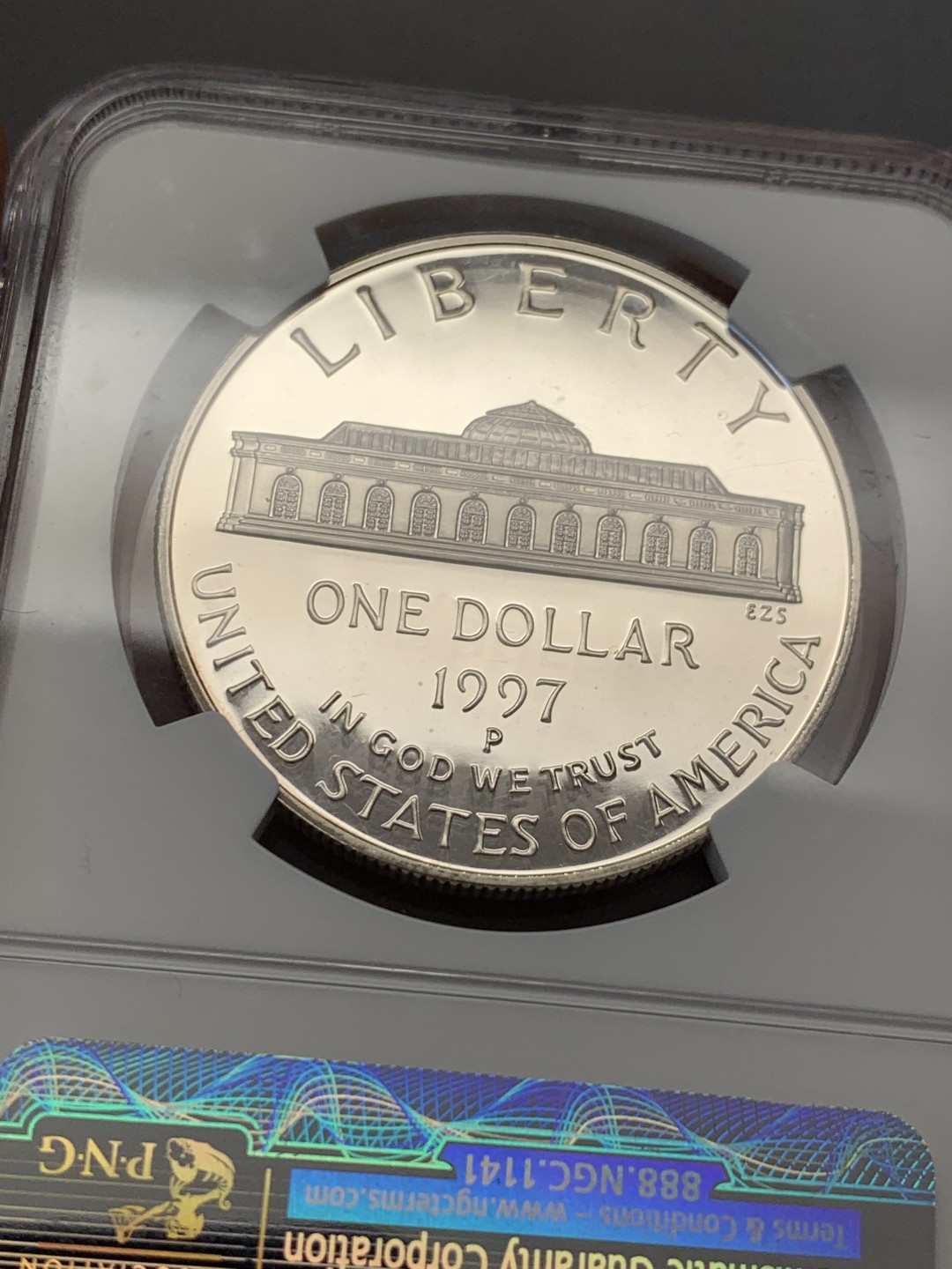 《竞宝斋》第131场-周日，周一连拍 (全场包邮) NGC-PF69 UC 美国 1997年 植物园175周年纪念 精制大银币 900银 26.73克 高分好状态