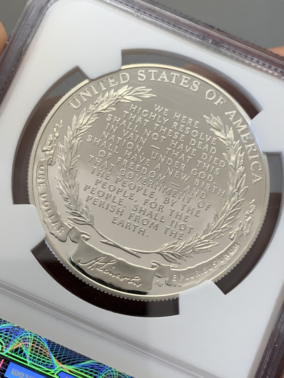 《竞宝斋》第131场-周日，周一连拍 (全场包邮) NGC-PF69 UC 美国 2009年 林肯 200周年纪念 精制大银币 900银 26.73克 高分好状态