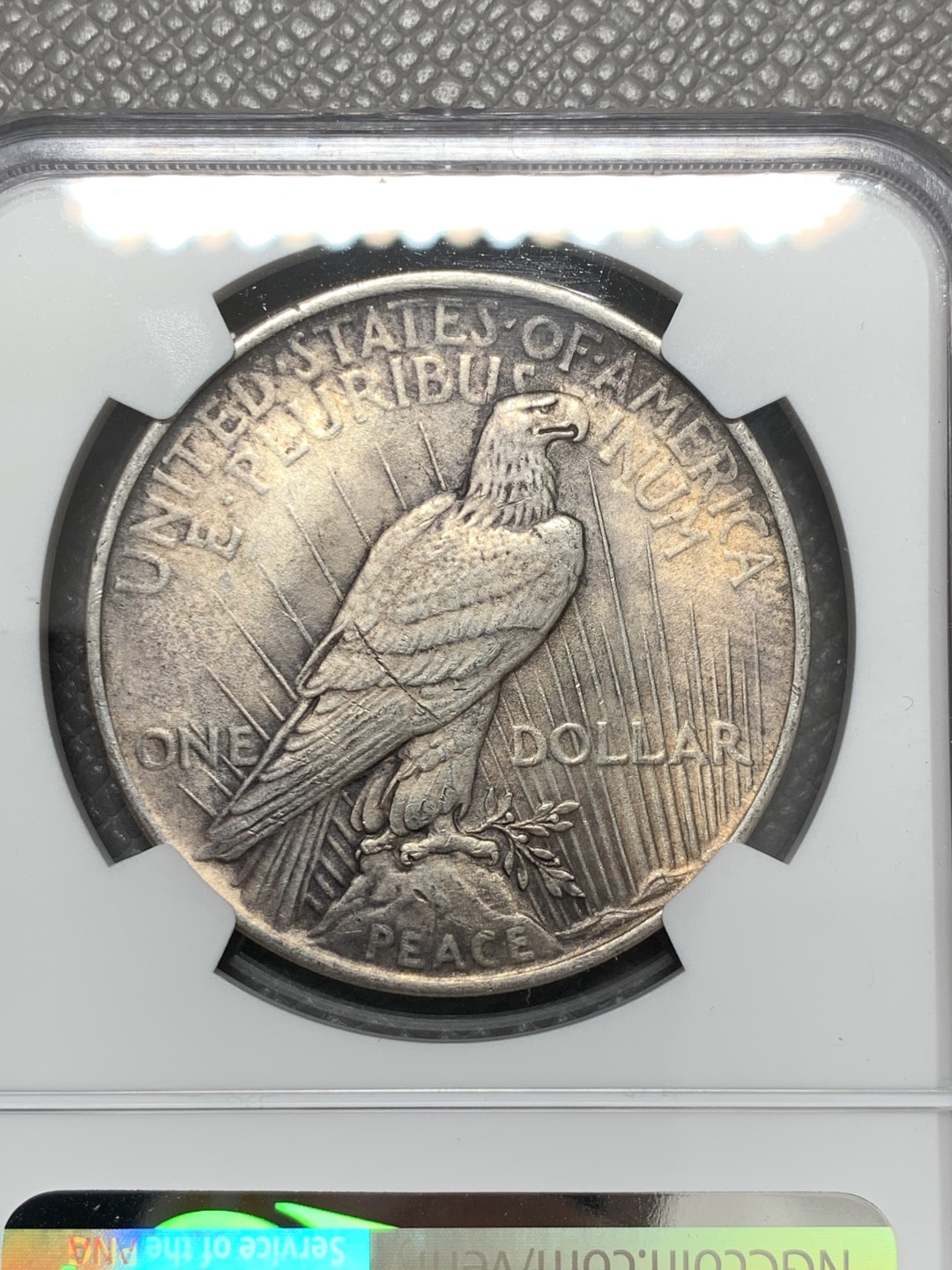 《竞宝斋》第131场-周日，周一连拍 (全场包邮) NGC UNC 1923年美国和平一美元银币