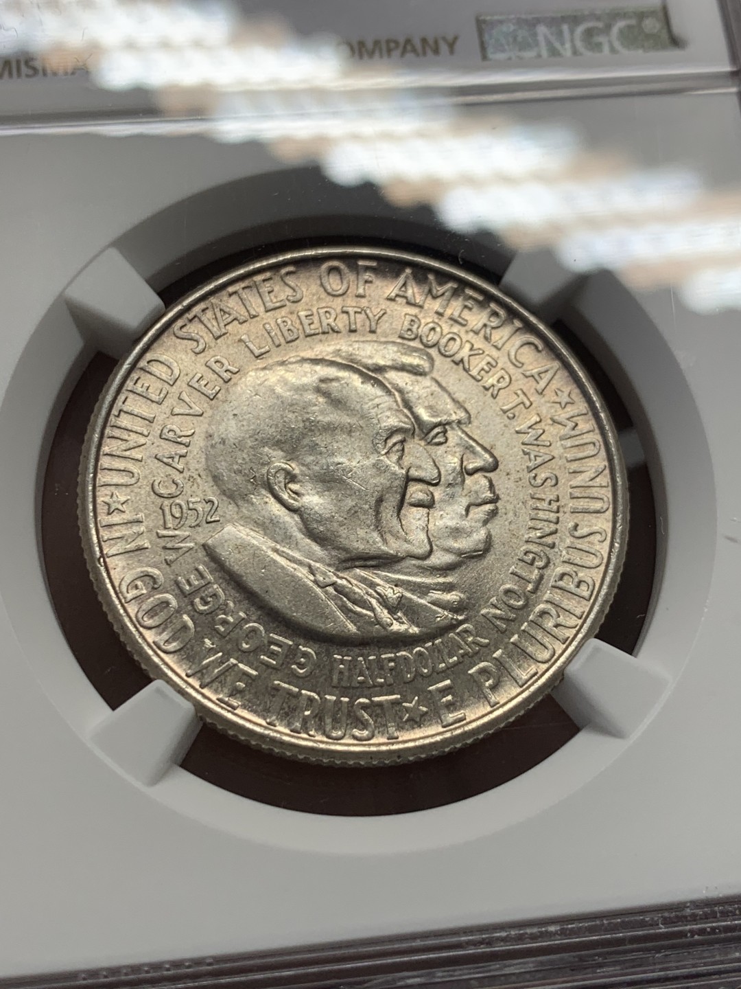 《竞宝斋》第131场-周日，周一连拍 (全场包邮) NGC-MS64 美国1952年 华盛顿 半圆银币 顶级品相