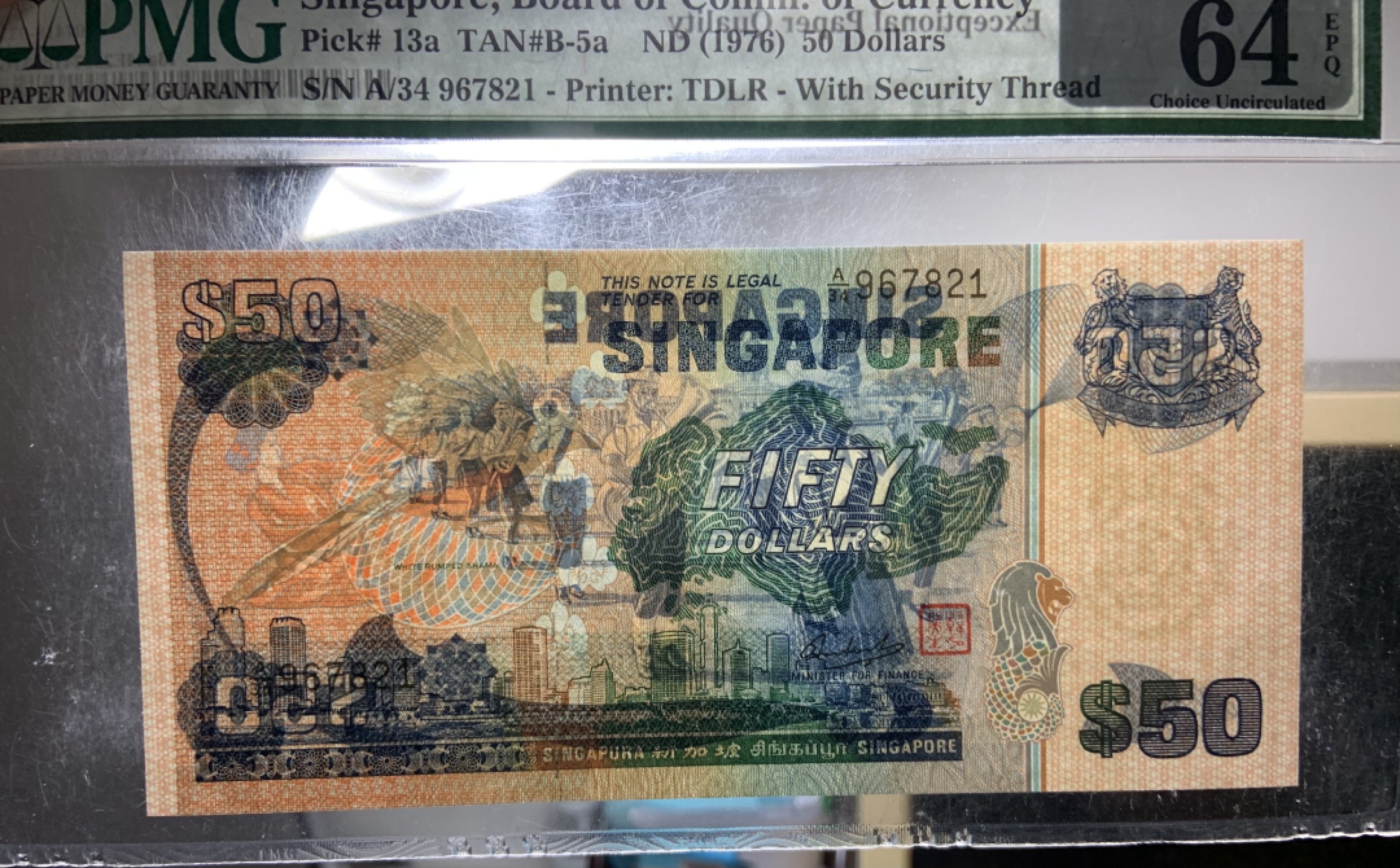 收藏联盟Quantum Auction 第229期拍卖 已更新 新加坡1976年50元 PMG64e 少见初版 