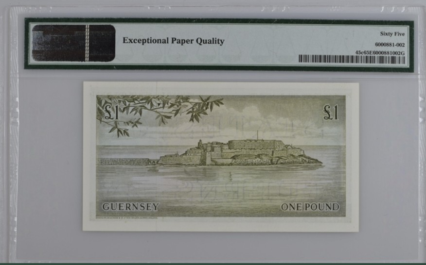 收藏联盟Quantum Auction 第229期拍卖 已更新 格恩西岛1969-75年1镑 PMG65