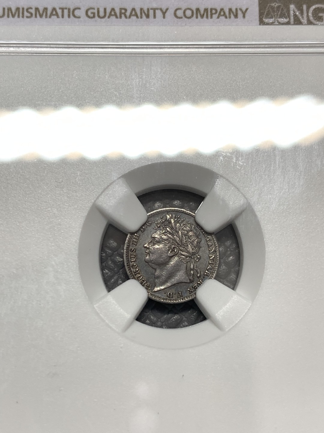 《竞宝斋》第131场-周日，周一连拍 (全场包邮) NGC AU58  1826年英国乔四洗脚1便士