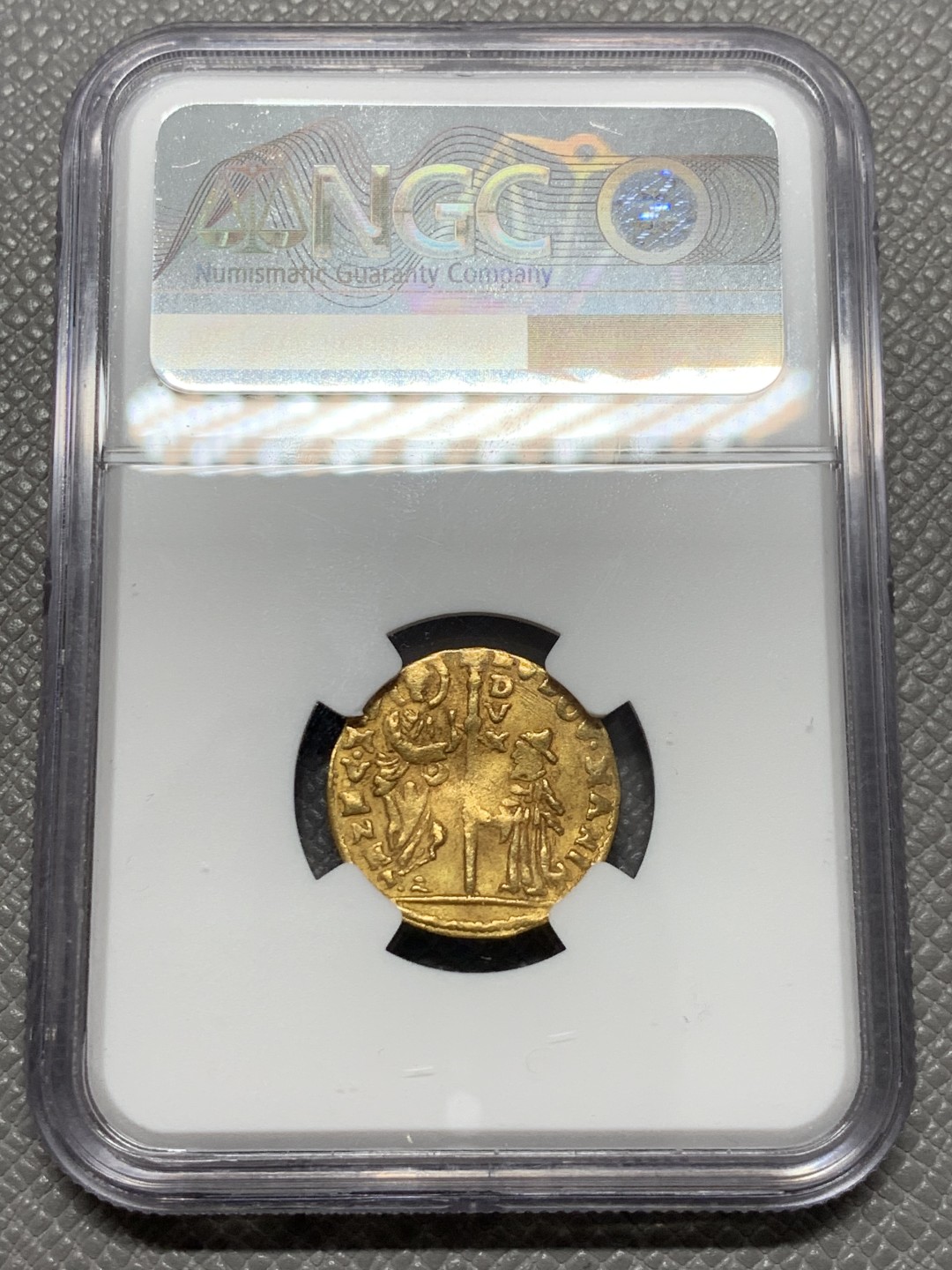 《竞宝斋》第131场-周日，周一连拍 (全场包邮) NGC-AU 意大利威尼斯 1789年 1杜卡特金币 非常稀少