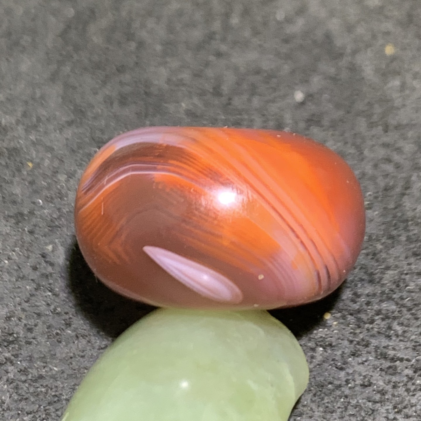 精美川料冰飘梦幻果冻料南红玛瑙面包圈平安扣一个，尺