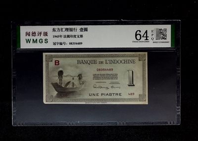 东方汇理银行法属印支壹圆纸钞 - 东方汇理银行法属印支壹圆纸钞