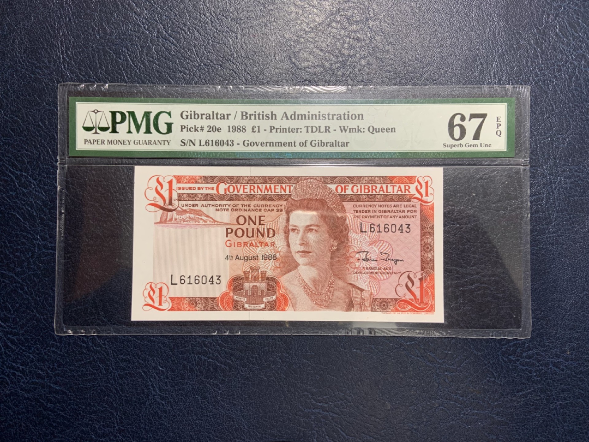 收藏联盟Quantum Auction 第229期拍卖 已更新 直布罗陀1988年1镑 PMG67