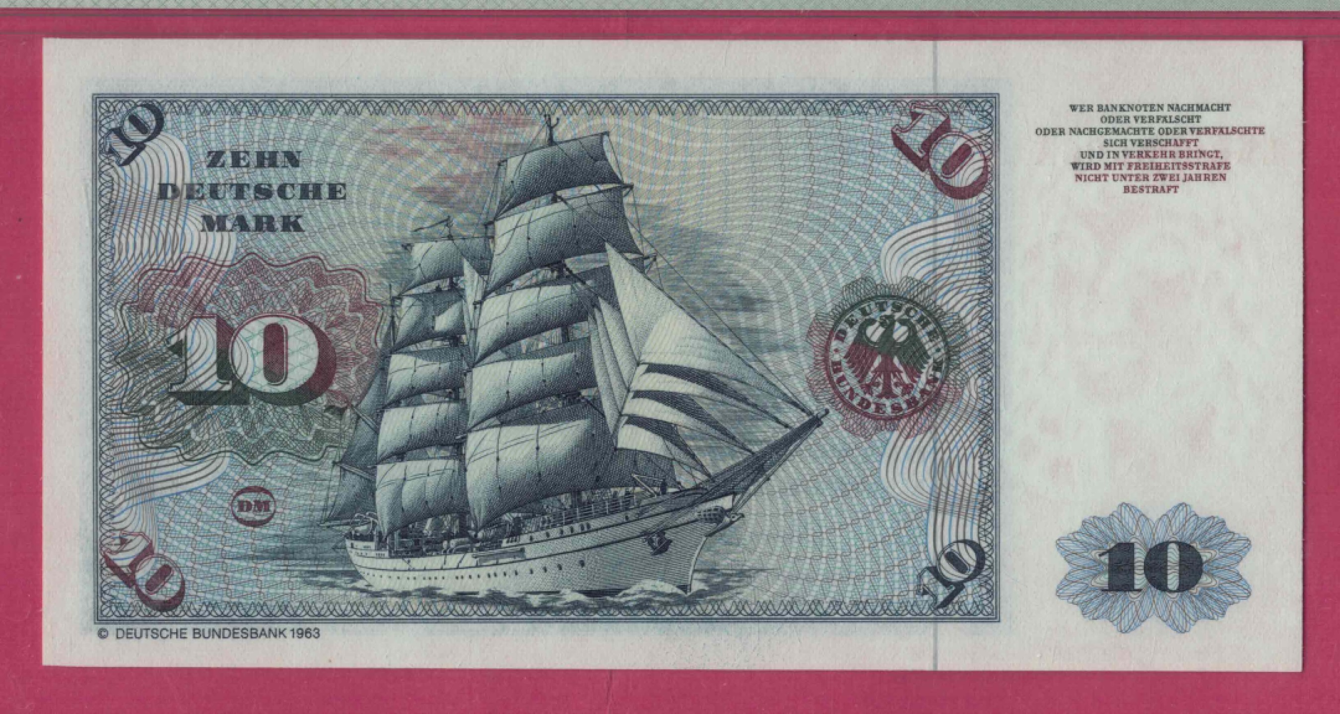 (联邦德国 西德)德国1980年10马克 P-31d 无47 欧洲纸币 实物图 UNC