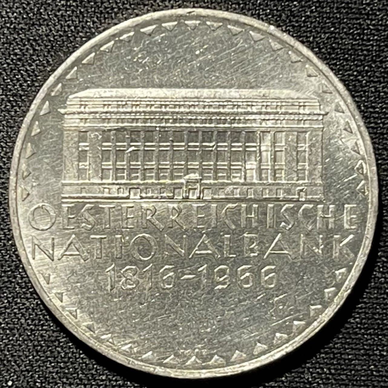 紫瑗钱币——第251期拍卖 奥地利 1966年 国家银行150周年 50先令 20克 0.9银 UNC