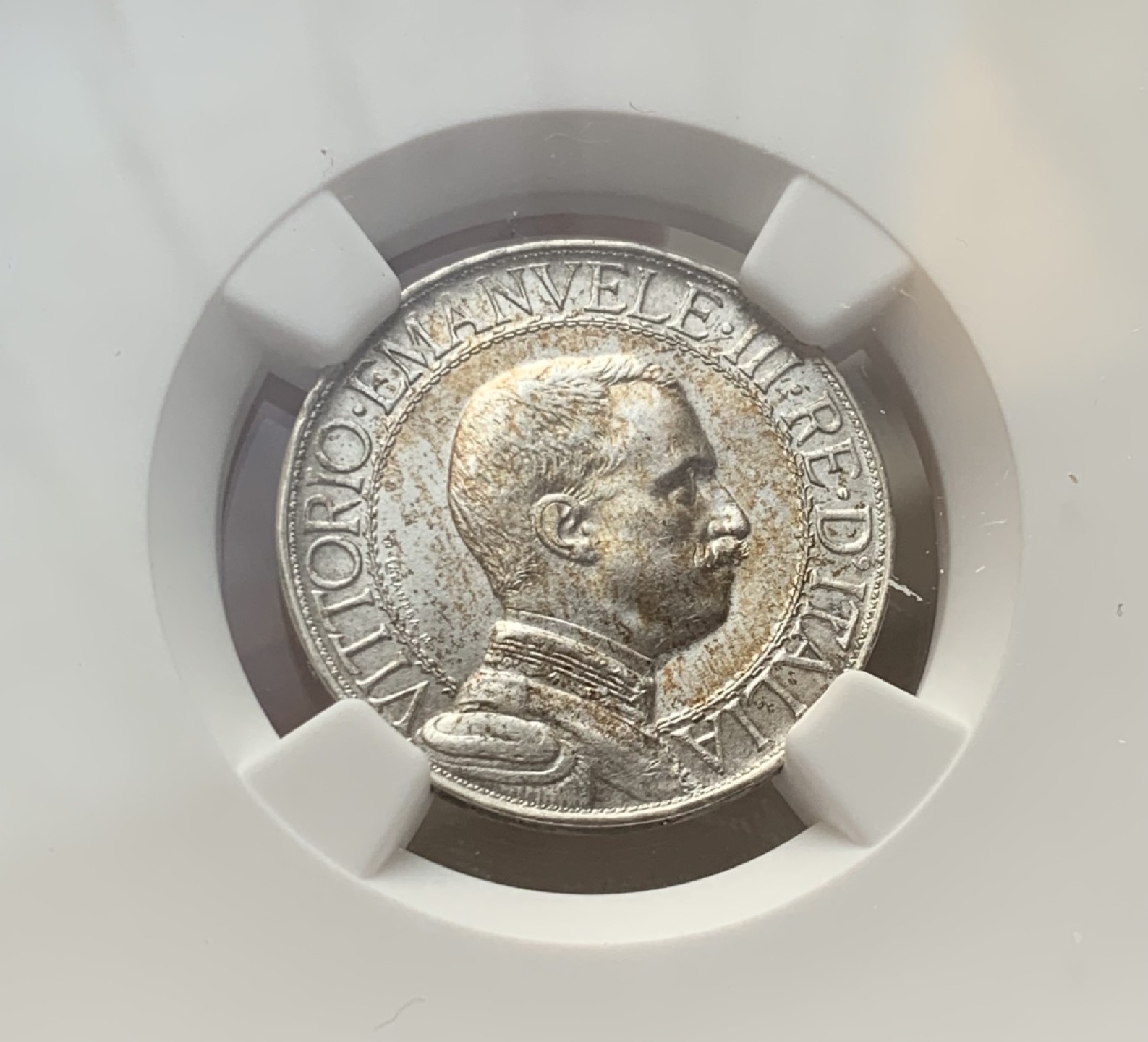 瓶子🏺第77期拍卖会 意大利1913年圈版1里拉银币MS62