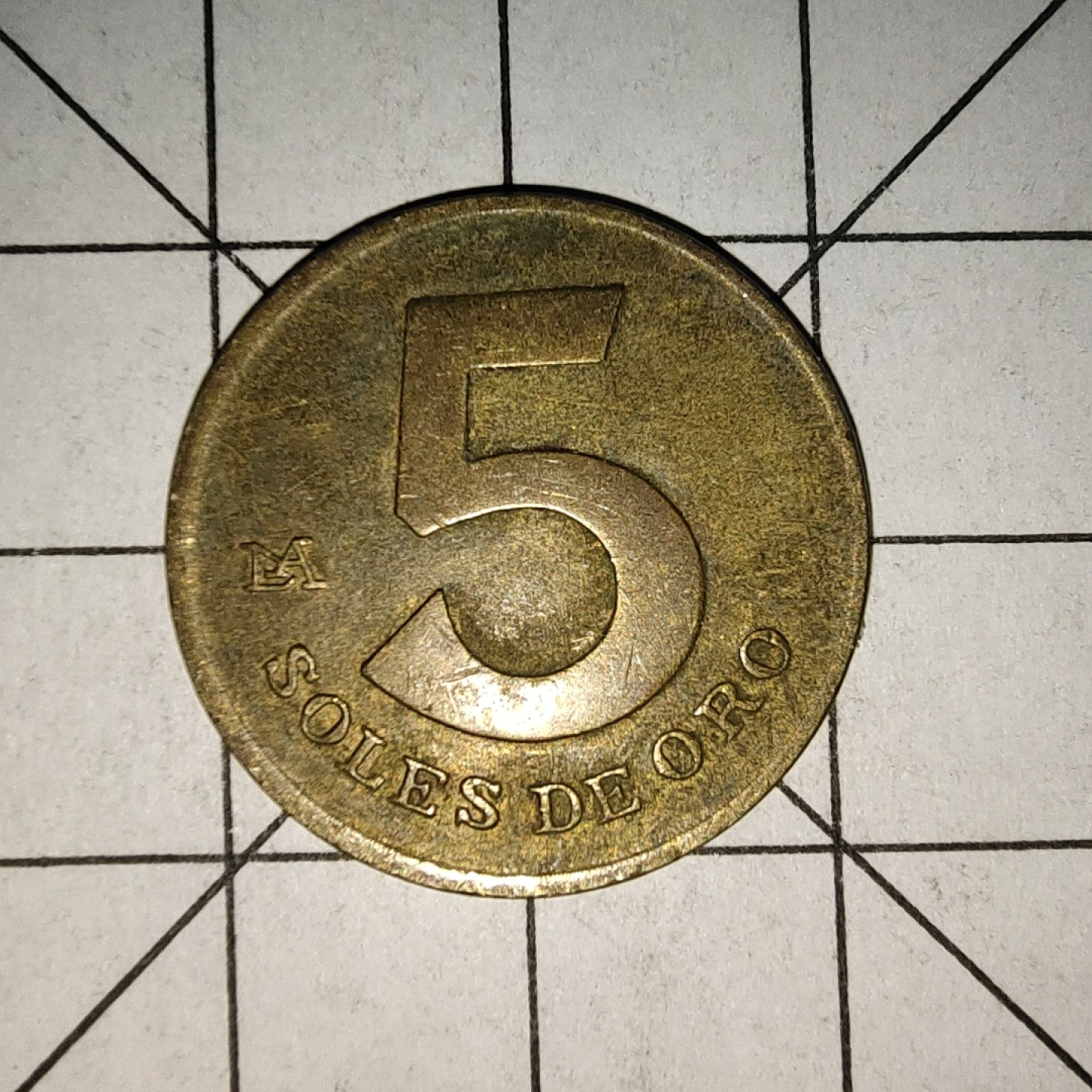 收藏之家世界硬币（捡漏，无押金，无佣金，全场满20包邮，偏远地区除外） 秘鲁5索尔1979年