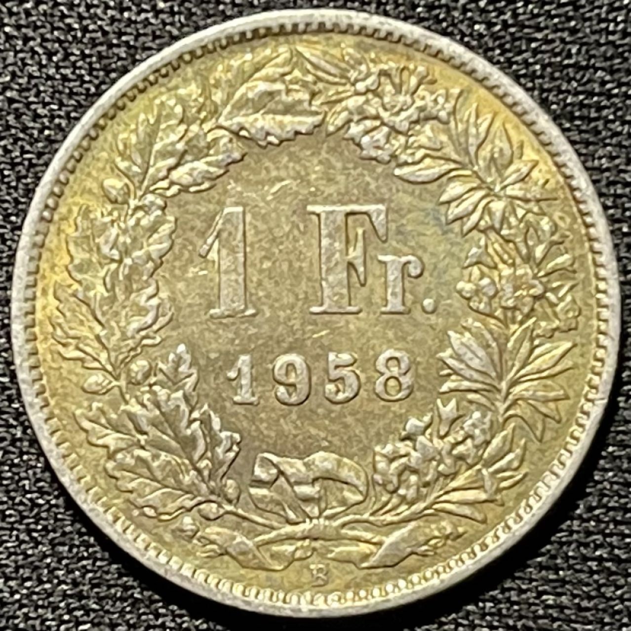 紫瑗钱币——第251期拍卖 瑞士 1958年 赫尔维蒂亚 1法郎 5克 0.835银