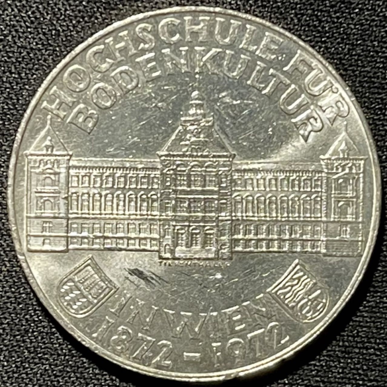 紫瑗钱币——第251期拍卖 奥地利 1972年 农业研究所成立100周年纪念 50先令 20克 0.9银 UNC