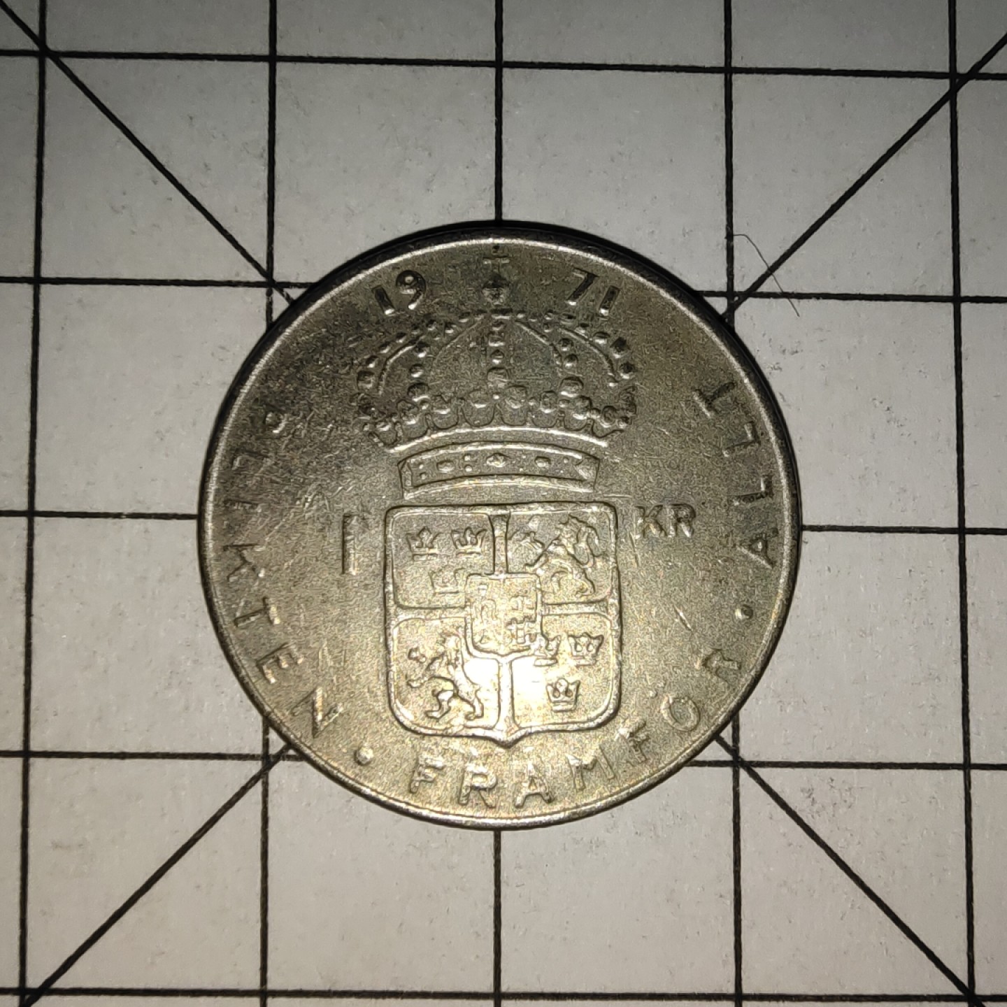 收藏之家世界硬币（捡漏，无押金，无佣金，全场满20包邮，偏远地区除外） 瑞典1克朗1971年