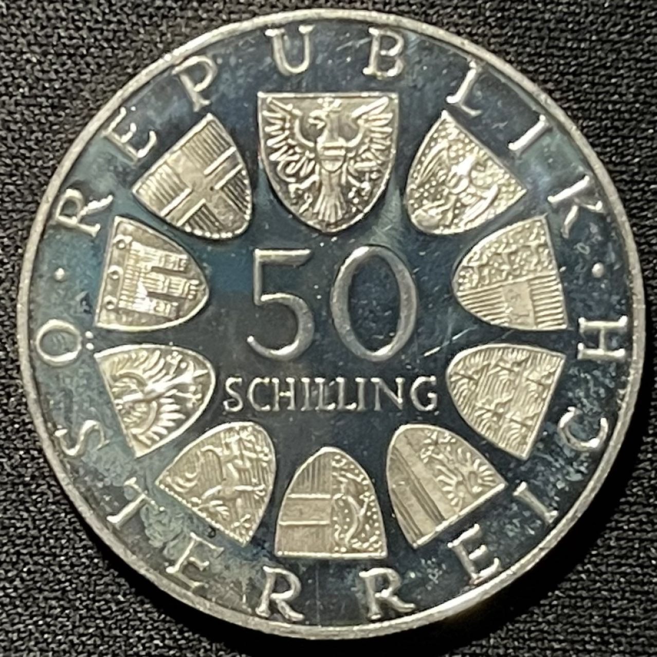 紫瑗钱币——第251期拍卖 奥地利 1974年 广播系统成立50周年 20先令 20克 0.64银 精制