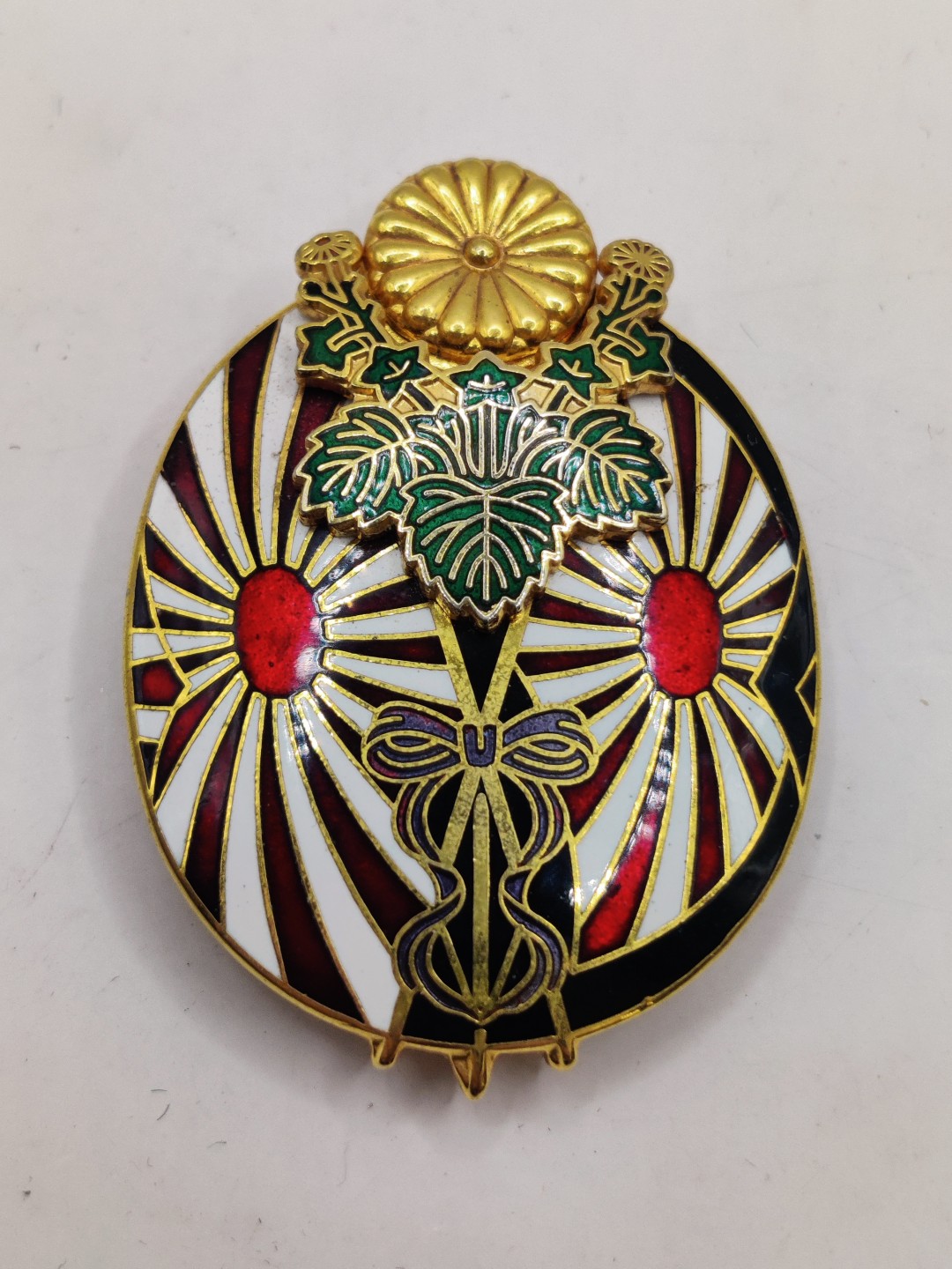全场0元起拍 第27期 咸鱼国勋章拍卖专场 2月5日（周日）下午6：00开始 复制品 日本元帅章 珐琅多层结构