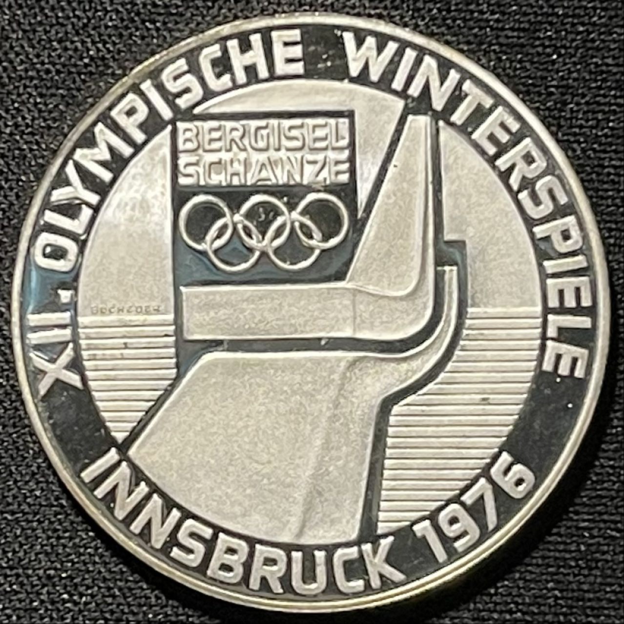 紫瑗钱币——第251期拍卖 奥地利 1976年 因斯布鲁克冬奥运 会标 100先令 24克 0.64银 精制