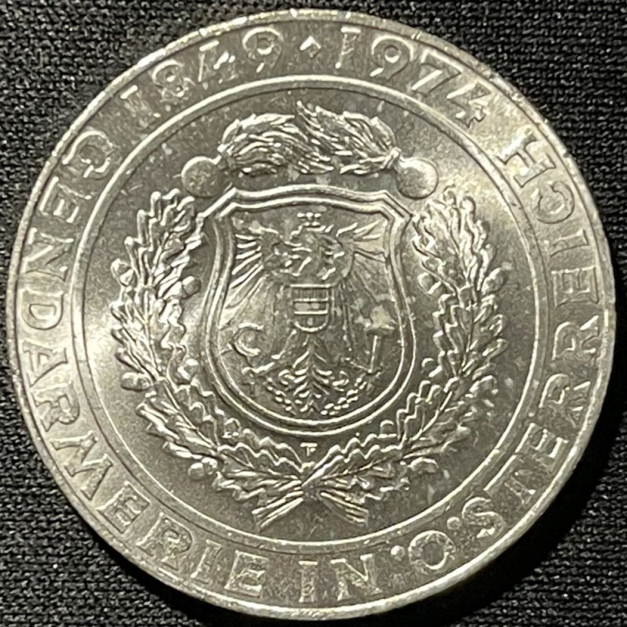 紫瑗钱币——第261期拍卖 奥地利 1974年 奥地利武装部队125周年 50先令 20克 0.64银 UNC