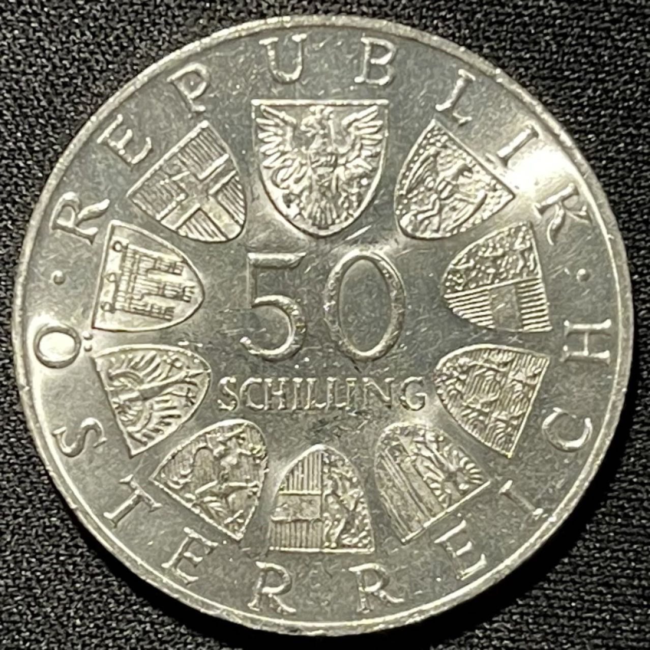 紫瑗钱币——第251期拍卖 奥地利 1967年 音乐家 约翰·斯特劳斯 诞辰100周年 50先令 20克 0.9银 UNC