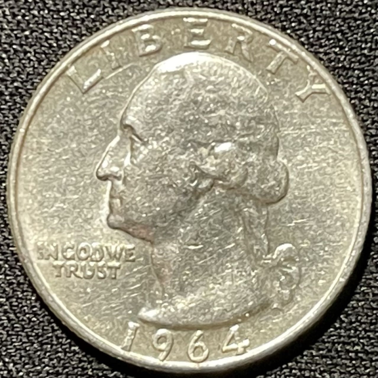 紫瑗钱币——第251期拍卖 美国 1964年 华盛顿 25美分 6.25克 0.9银 