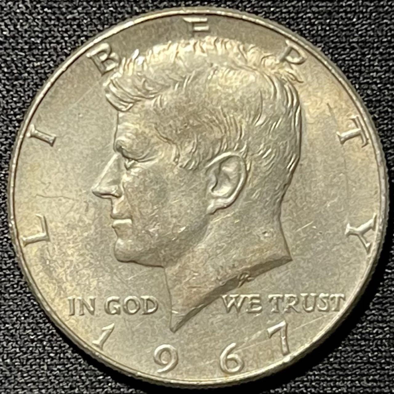 紫瑗钱币——第251期拍卖 美国 1967年 肯尼迪 半美元 50美分 11.5克 0.4银 UNC