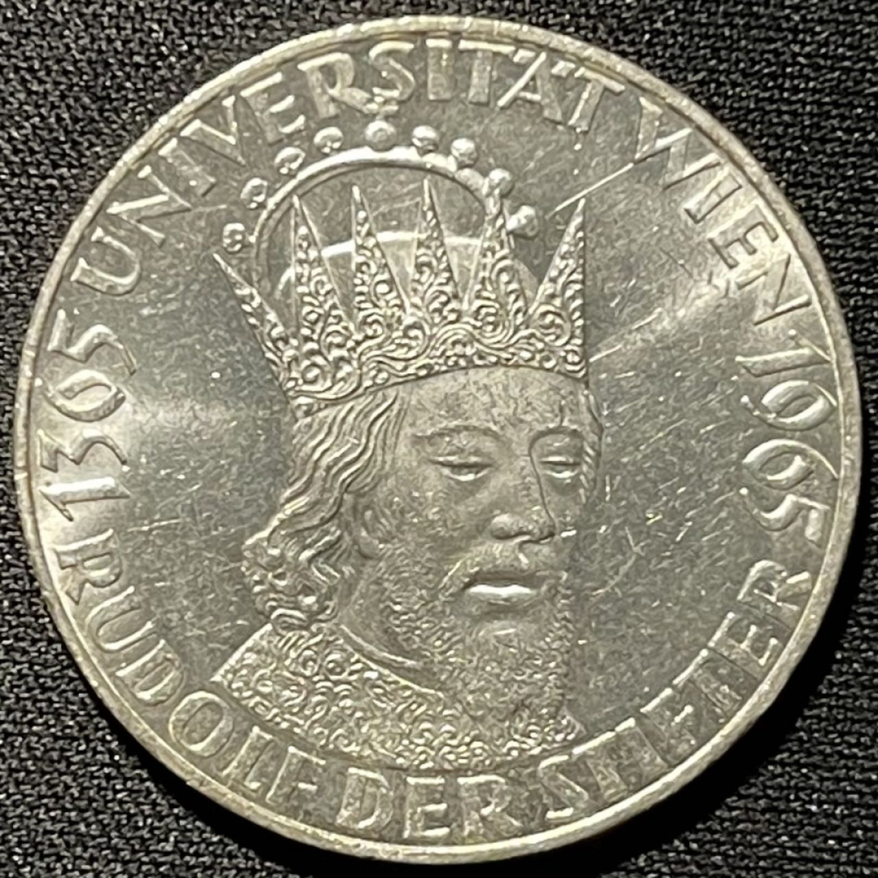 紫瑗钱币——第251期拍卖 奥地利 1965年 维也纳大学600周年 50先令 20克 0.9银 UNC