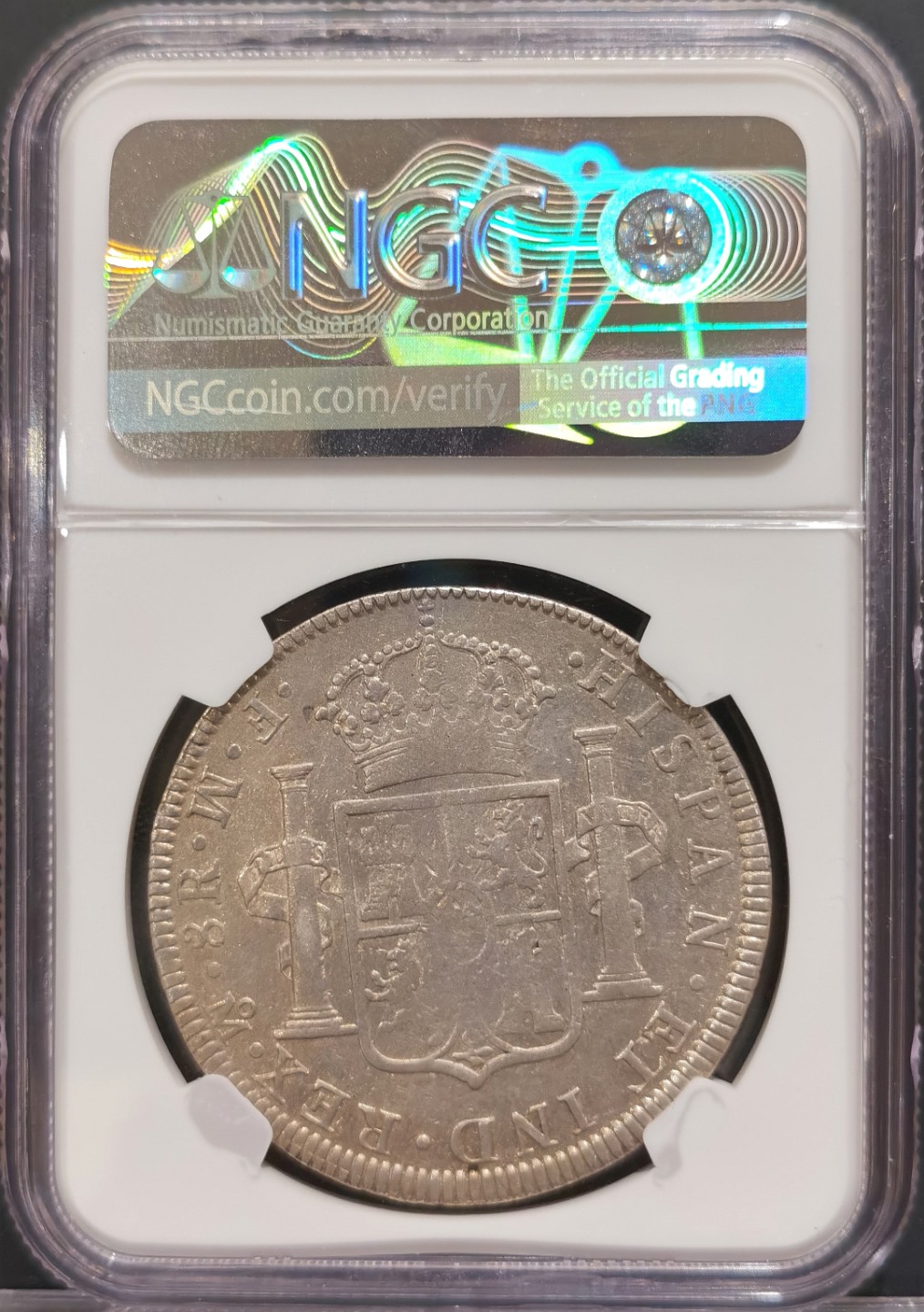 兔年首拍——博洋堂世界钱币拍卖第014期（全场包邮） NGC VF 西属墨西哥1772年卡洛斯三世双柱银币 倒“MF” 首年大热门 低评