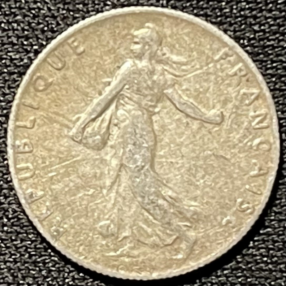 紫瑗钱币——第251期拍卖 法国 1910年 播种女神 50分 2.5克 0.835银