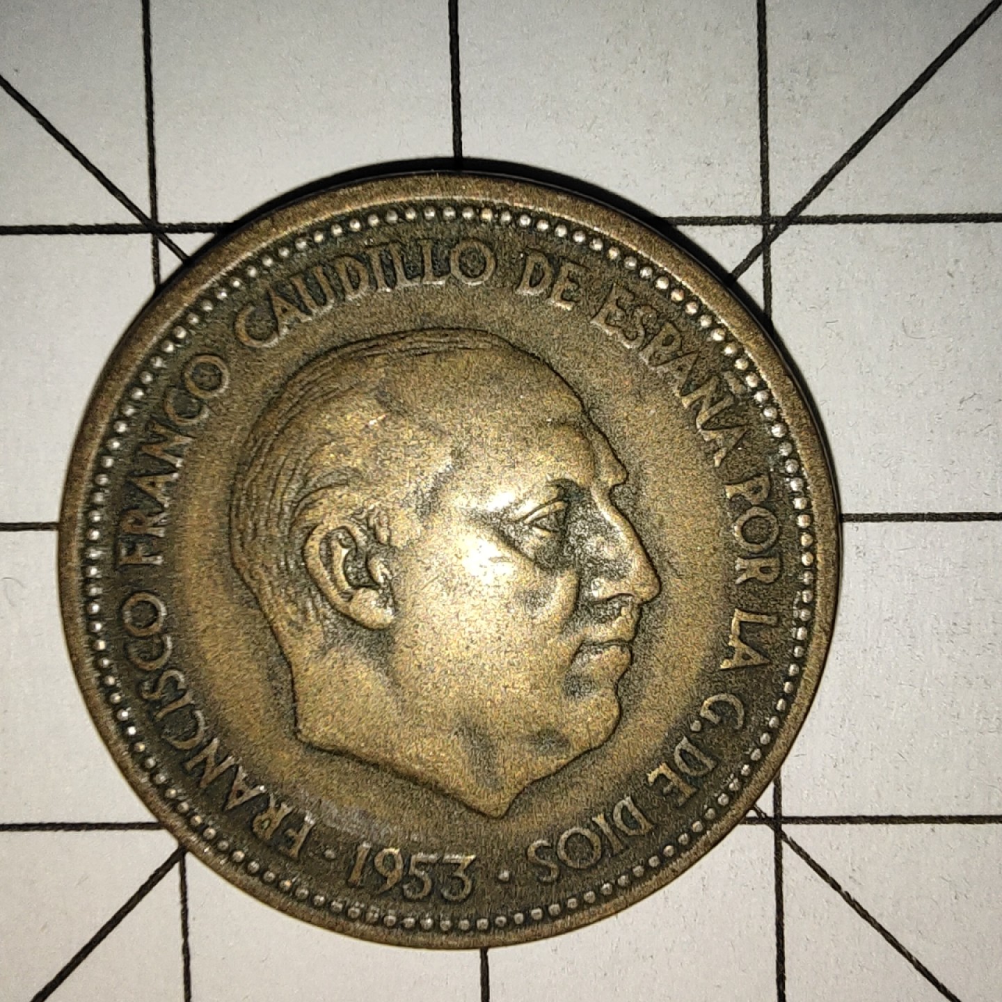 收藏之家世界硬币（捡漏，无押金，无佣金，全场满20包邮，偏远地区除外） 西班牙2'50比塞塔1953年