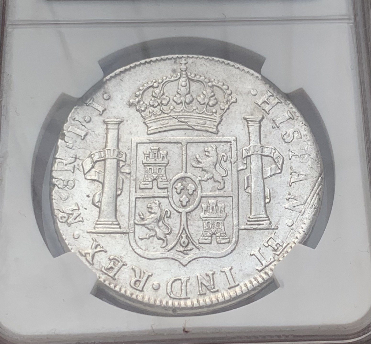 瓶子🏺第77期拍卖会 墨西哥1816年费迪南七世8里尔双柱大银币