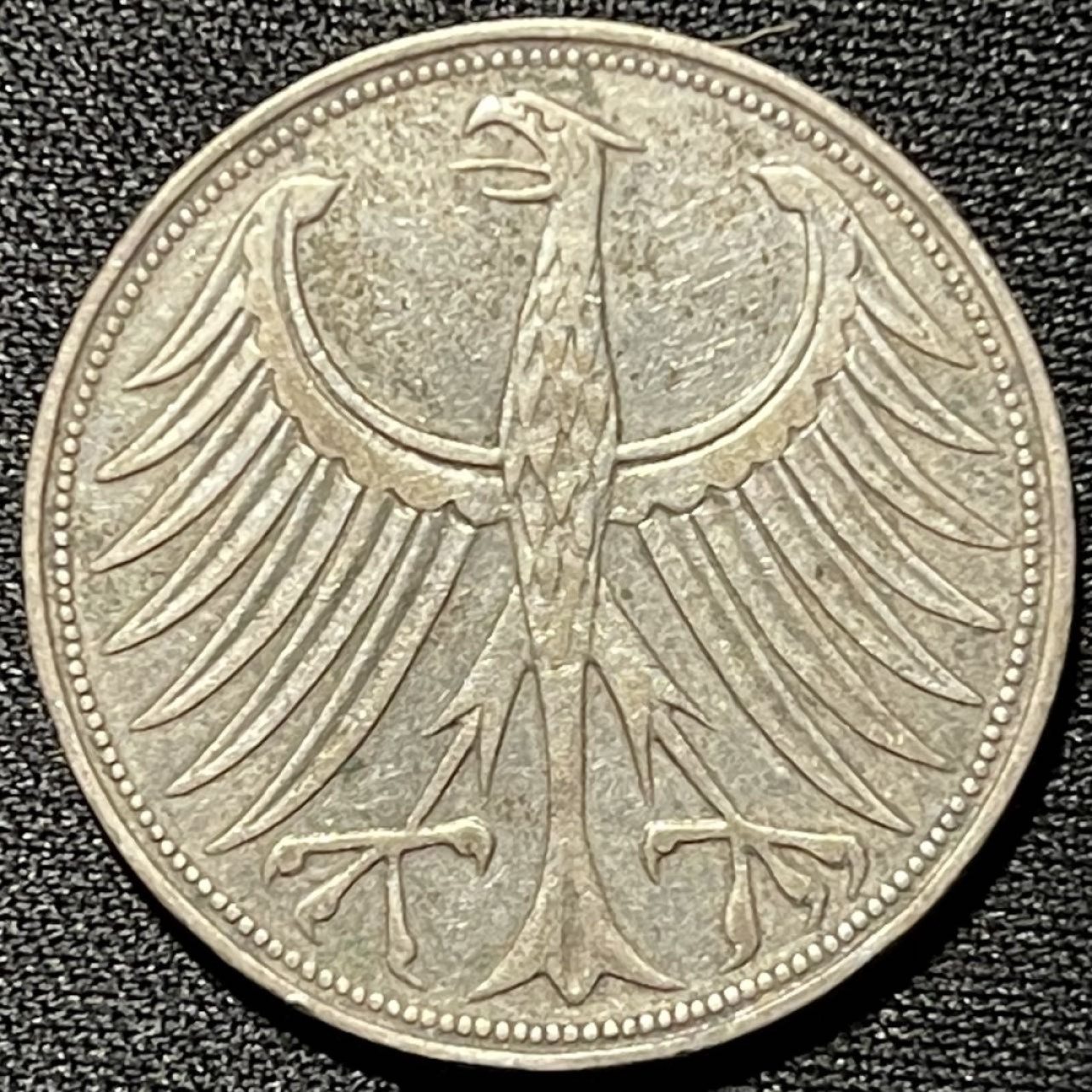 紫瑗钱币——第251期拍卖 联邦德国 1951年 D厂 流通 5马克 11.2 0.625银