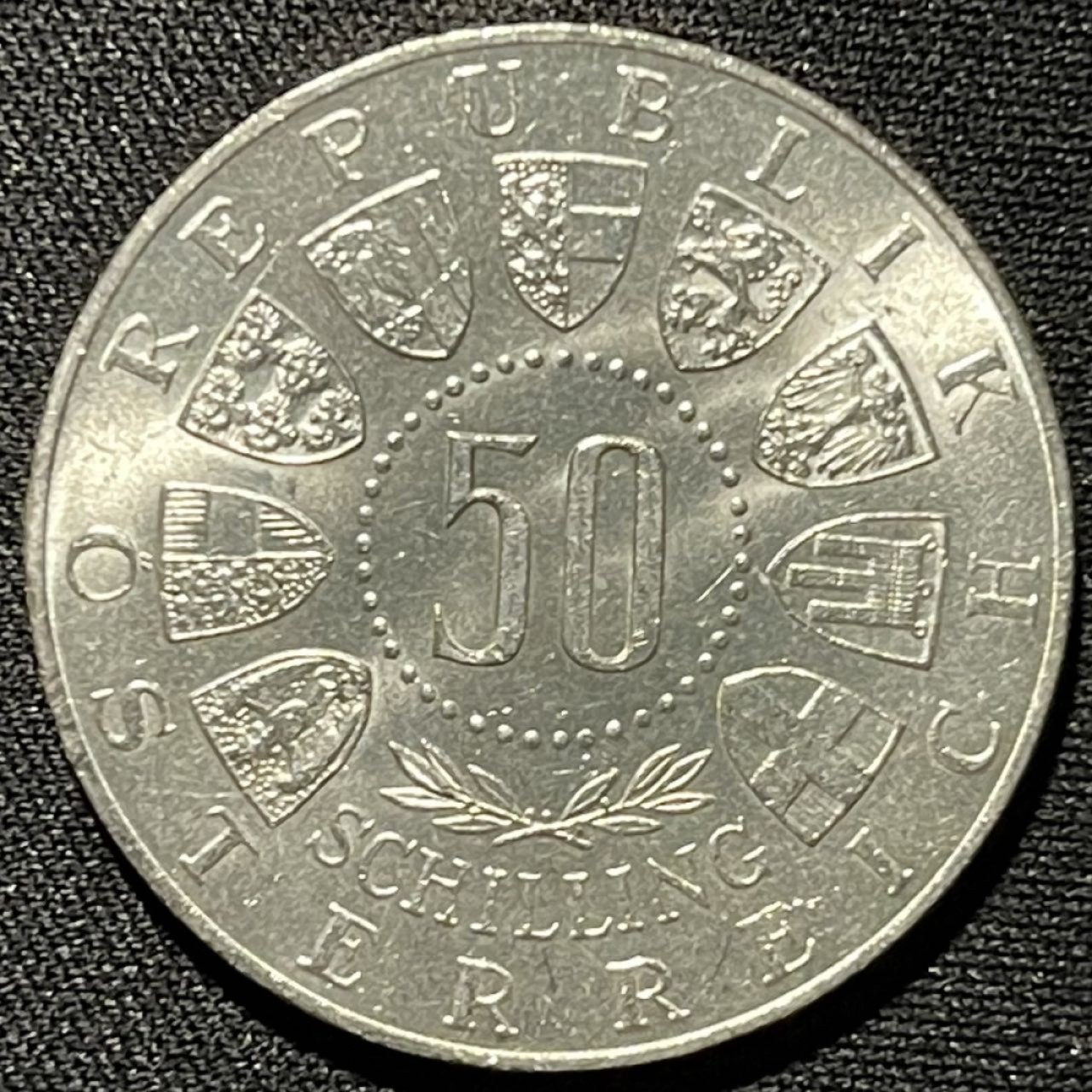 紫瑗钱币——第251期拍卖 奥地利 1964年 因斯布鲁克冬奥会 50先令 20克 0.9银 UNC