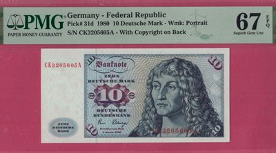 (联邦德国 西德)德国1980年10马克 P-31d 无47 欧洲纸币 实物图 UNC - (联邦德国 西德)德国1980年10马克 P-31d 无47 欧洲纸币 实物图 UNC