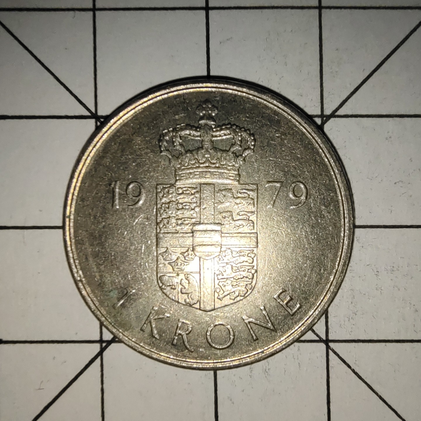 收藏之家世界硬币（捡漏，无押金，无佣金，全场满20包邮，偏远地区除外） 丹麦1克朗玛格丽特1979年