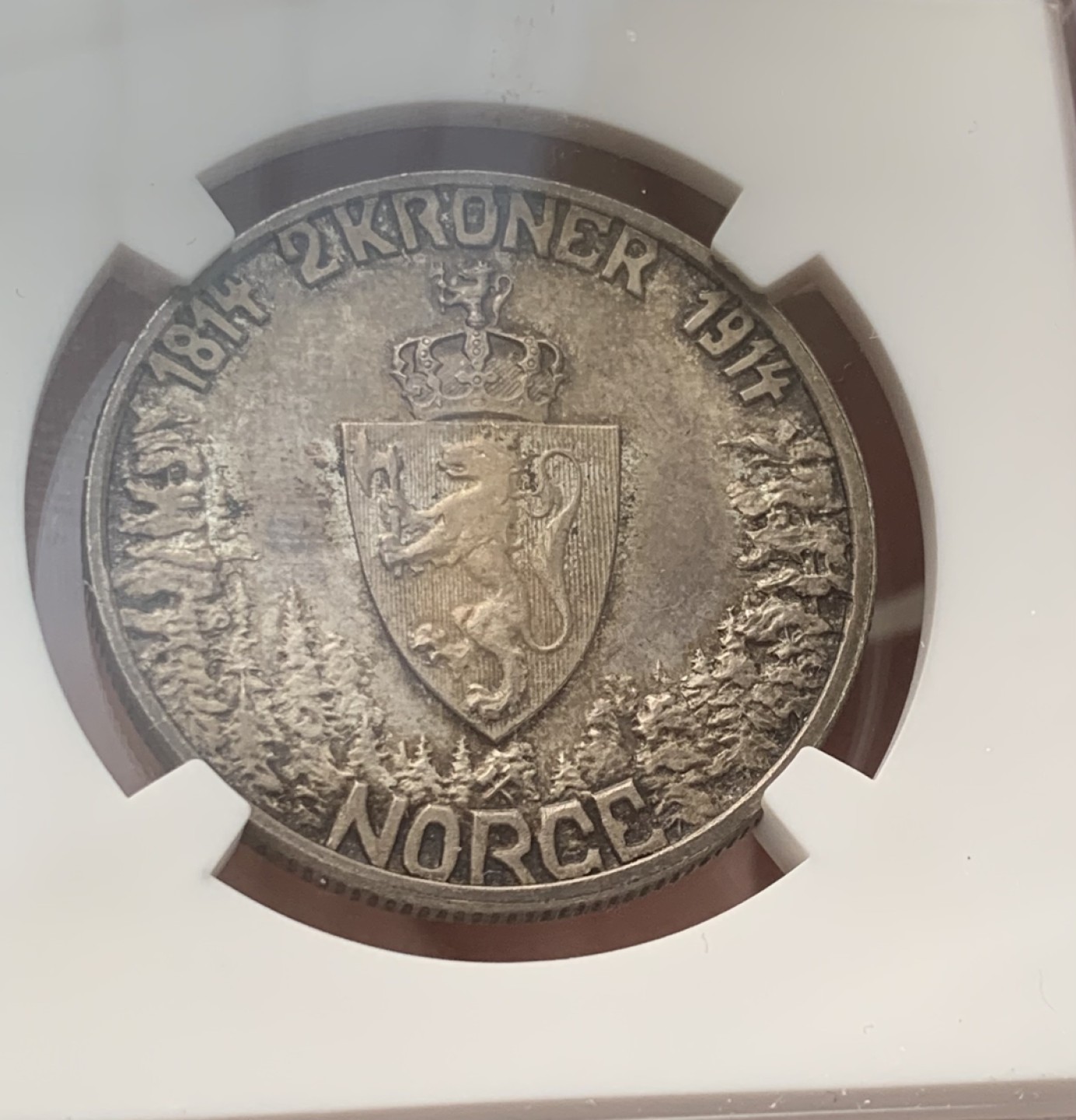 瓶子🏺第77期拍卖会 挪威1914年宪法百年纪念银币 MS63