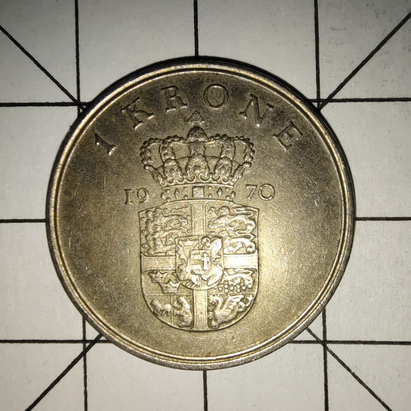 收藏之家世界硬币（捡漏，无押金，无佣金，全场满20包邮，偏远地区除外） 丹麦1克朗1970年