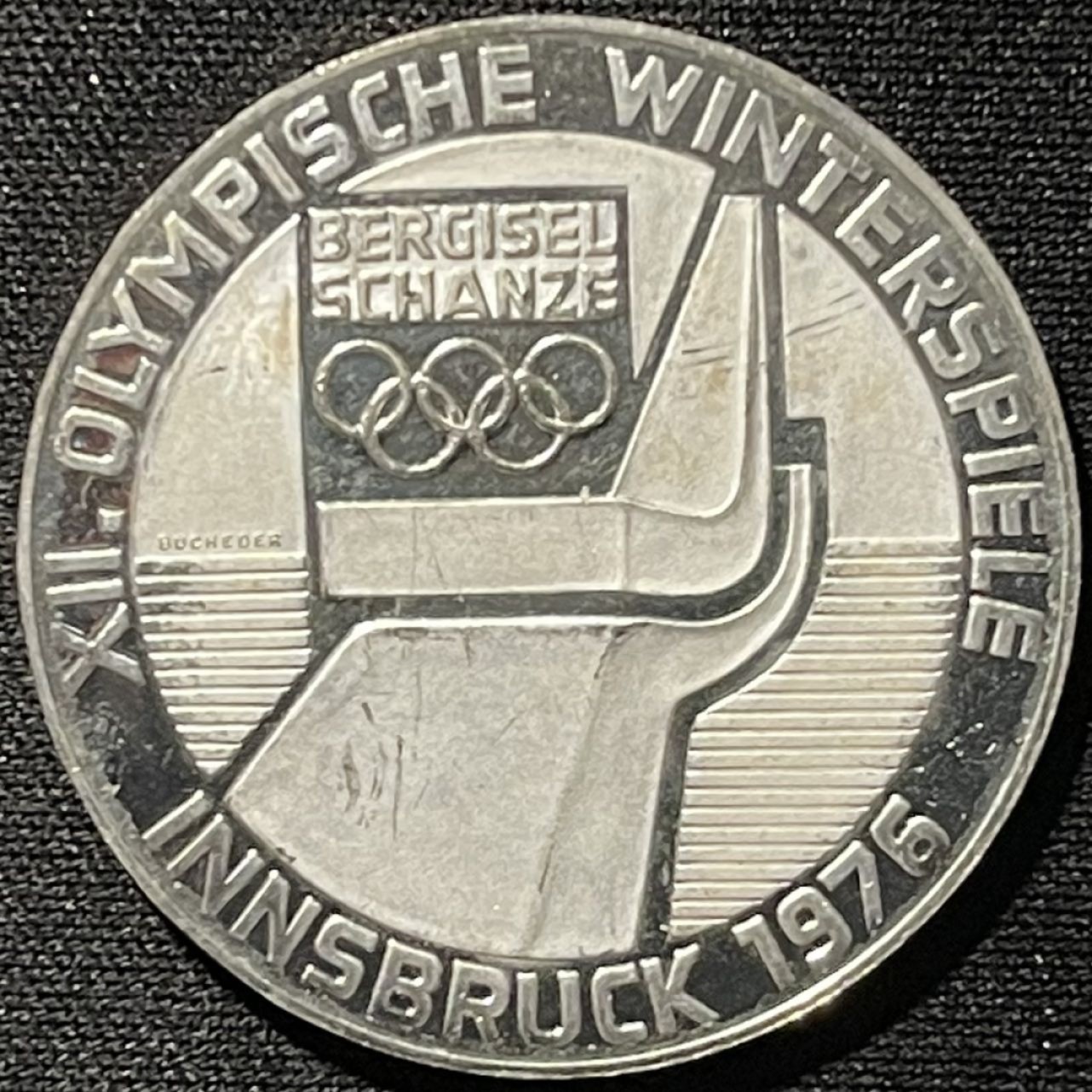 紫瑗钱币——第261期拍卖 奥地利 1976年 因斯布鲁克冬奥运 会标 100先令 24克 0.64银 精制