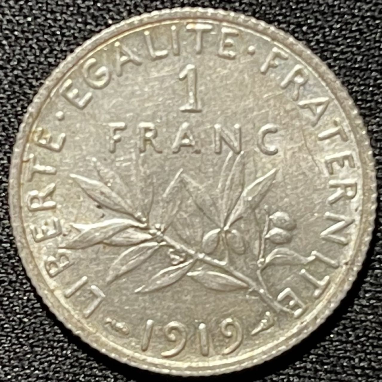 紫瑗钱币——第251期拍卖 法国 1919年 播种女神 1法郎 5克 0.835银 UNC