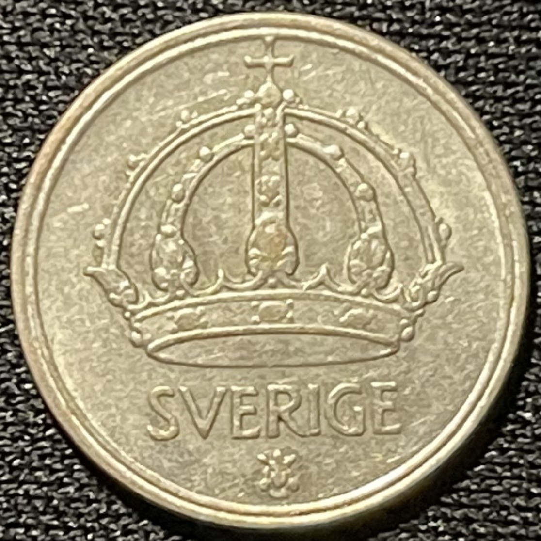 紫瑗钱币——第251期拍卖 瑞典 1950年 古斯塔夫六世 25欧尔 2.32克 0.4银