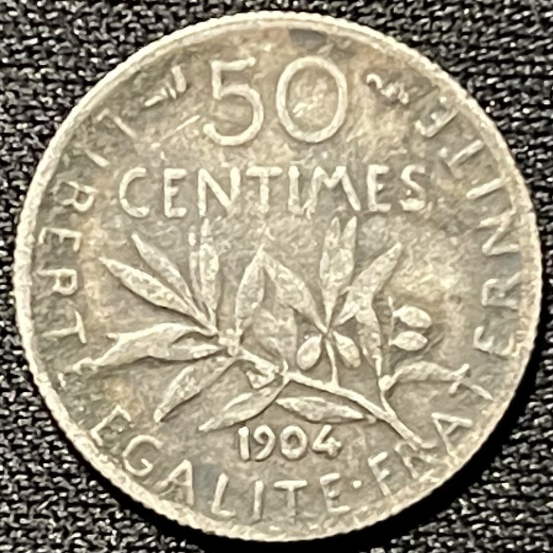 紫瑗钱币——第251期拍卖 法国 1904年 播种女神 50分 2.5克 0.835银