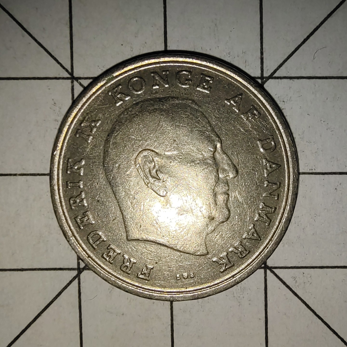 收藏之家世界硬币（捡漏，无押金，无佣金，全场满20包邮，偏远地区除外） 丹麦1克朗1972年