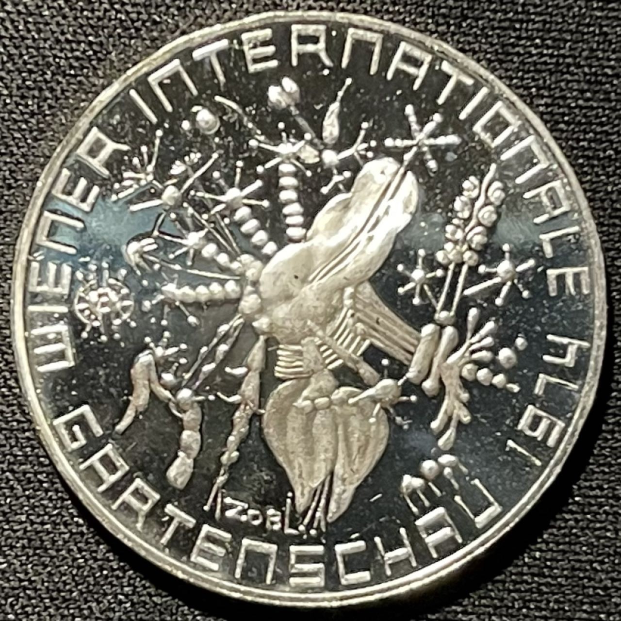 紫瑗钱币——第251期拍卖 奥地利 1974年 维也纳国际花卉展 50先令 20克 0.64银 精制