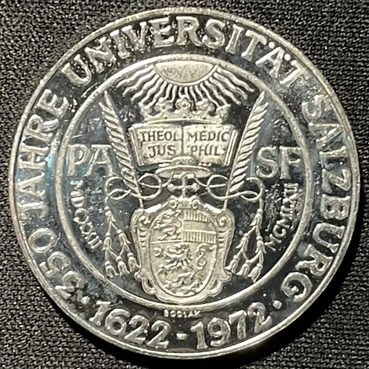 紫瑗钱币——第251期拍卖 奥地利 1972年 萨尔兹堡大学350周年 50先令 20克 0.9银 精制
