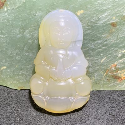 精美天然高玉化糖料玛瑙雕刻观音一个！ - 精美天然高玉化糖料玛瑙雕刻观音一个！