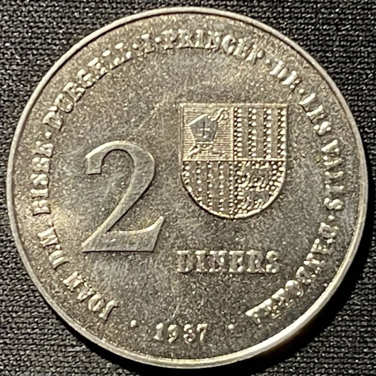 紫瑗钱币——第261期拍卖 安道尔 1987年 阿尔贝维尔冬奥会 2第纳尔 铜镍纪念币