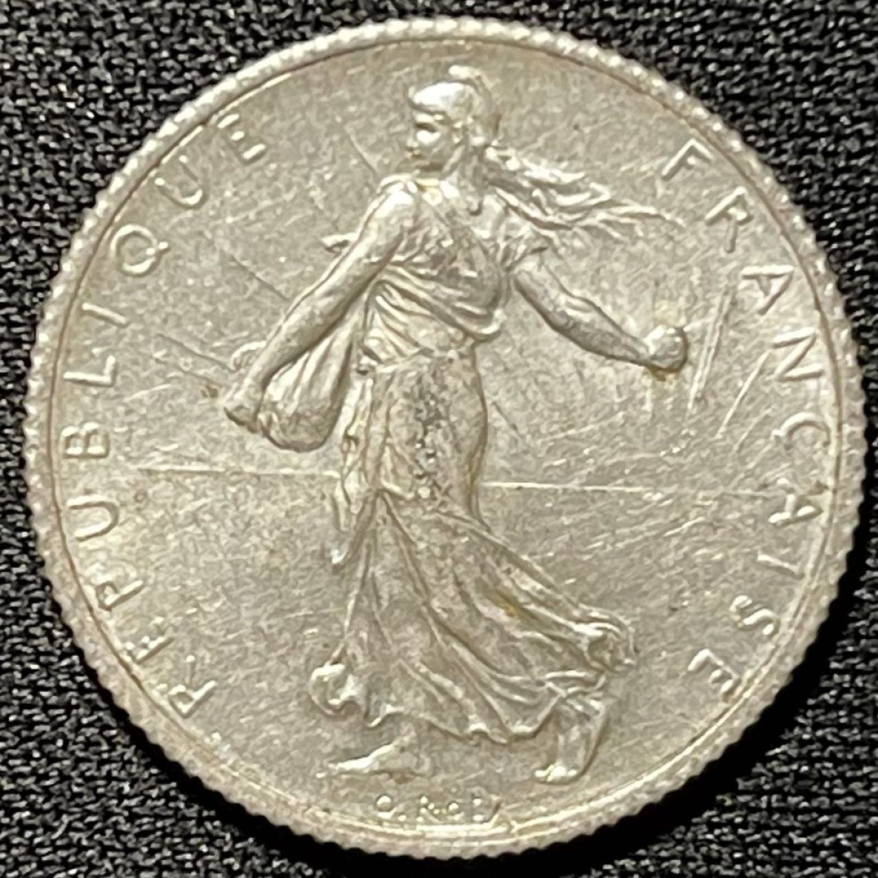 紫瑗钱币——第251期拍卖 法国 1919年 播种女神 1法郎 5克 0.835银 UNC