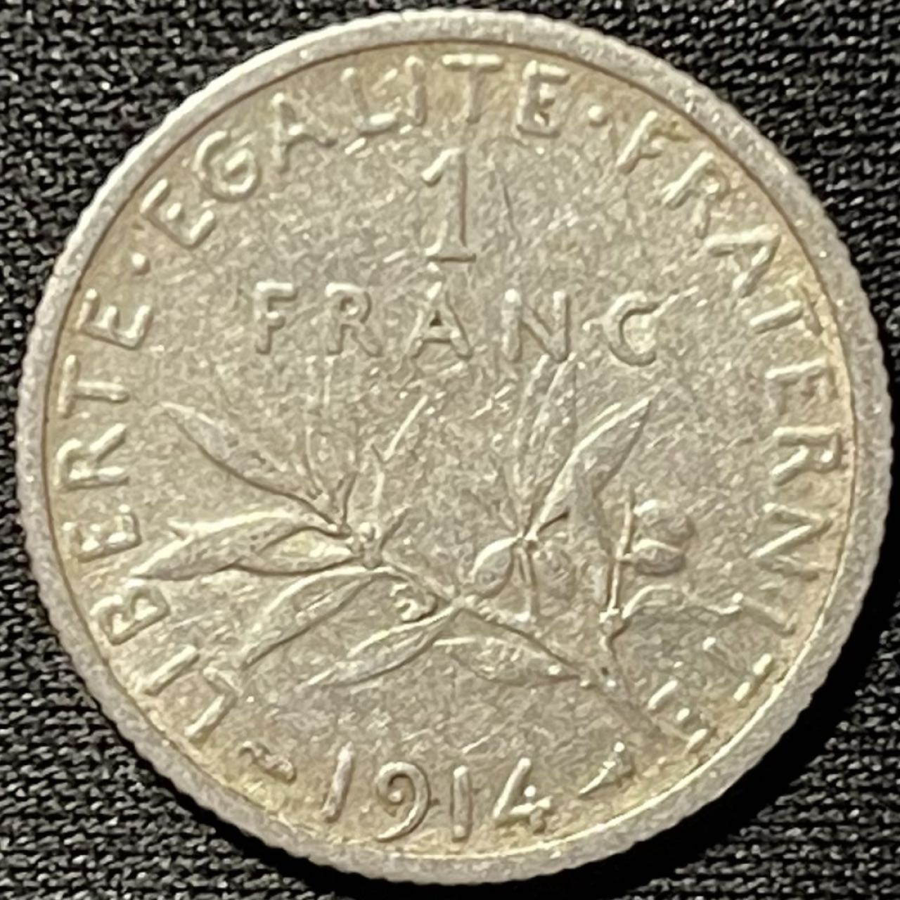 紫瑗钱币——第261期拍卖 法国 1914年 播种女神 1法郎 5克 0.835银